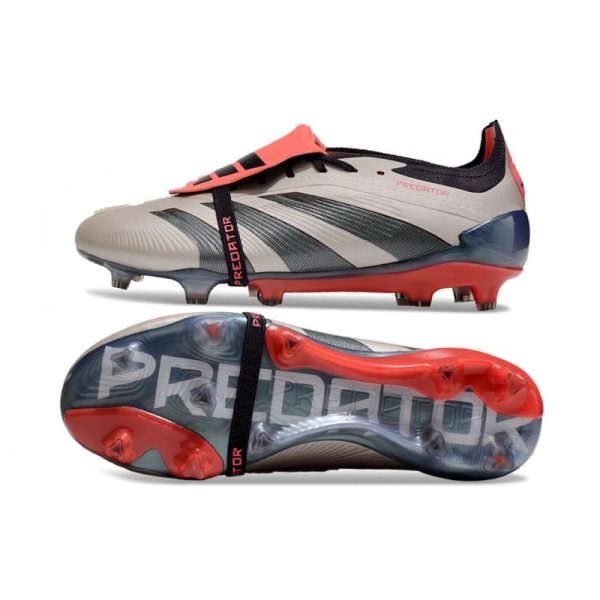 adidas Predator Elite Foldover Tongue FG Platino Met Aurora Negro Carbón
