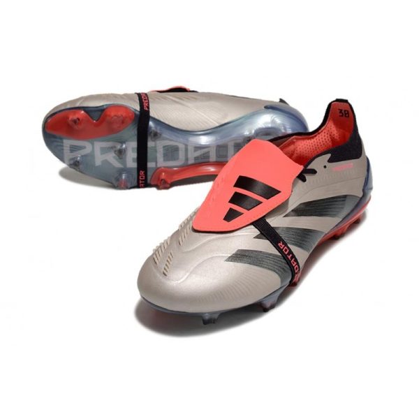 adidas Predator Elite Foldover Tongue FG Platino Met Aurora Negro Carbón